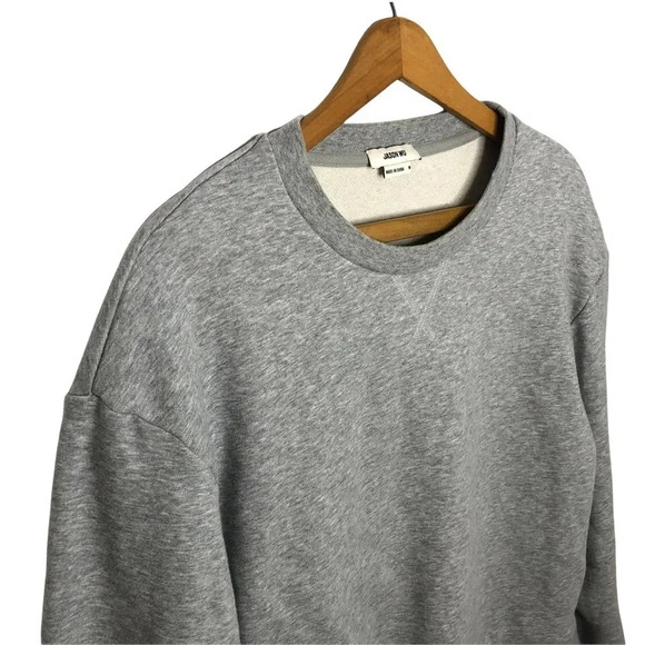 JASON WU Layered Poplin Mixed Media Cotton Jersey Crewneck Sweater - Picture 4 of 14